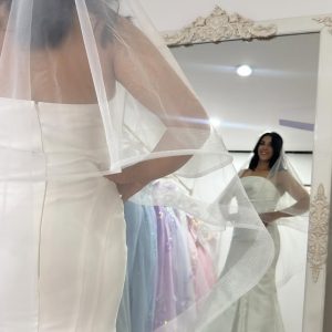 Vestido de novia corte sirena bordado